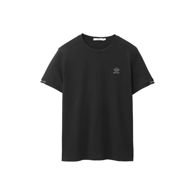 HLA T Shirts Men Brand New Cool Cotton Black T4-0