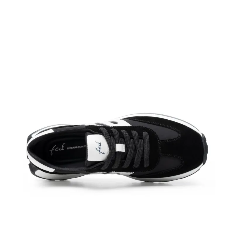 FED Casual Shoes Men Low Top Black/White-4