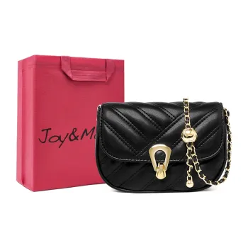 Joy&Mario Refined Crossbody Bag Underarm Style Fashion Trend Lightweight Practical Commute Regular Women's Black/Ecru