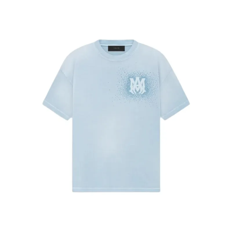 AMIRI Crystal Burst Tee- Ashley Blue T-Shirt Men's Blue-0