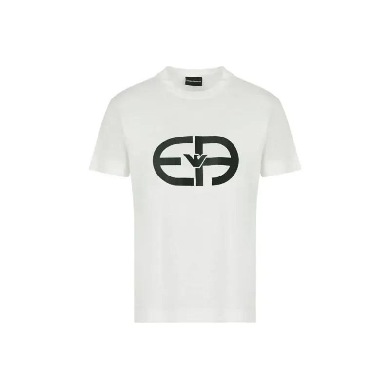 EMPORIO ARMANI Lyocell blend Jersey T shirt With Oversized Ea Logo-0