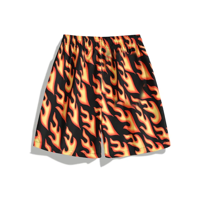 UNthemed Casual Shorts Unisex Flame Black-1