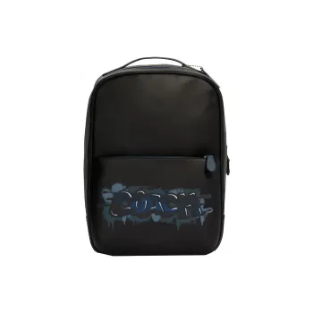 COACH Westway Canvas Leather Backpack Medium Size Men's Black