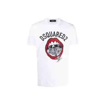 DSQUARED 2 Graphic Embroidered Crewneck T Shirt