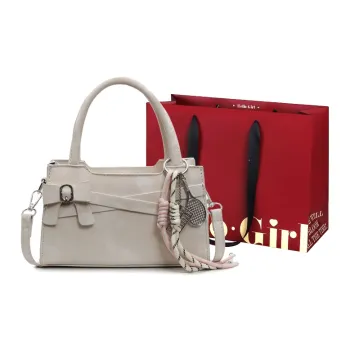 GOX PU Crossbody Bag Women's Ecru/Silver/Black/Pink/Green