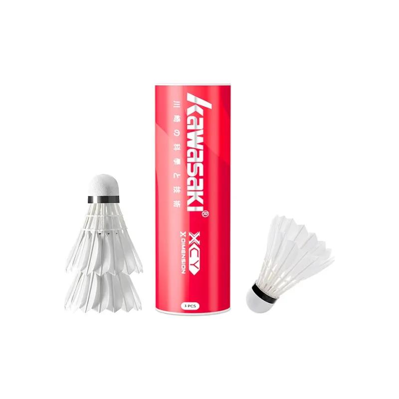 Kawasaki X Dimension Collection Goose Feather Shuttlecock 3 Pack Goose Feather Shuttlecocks-3