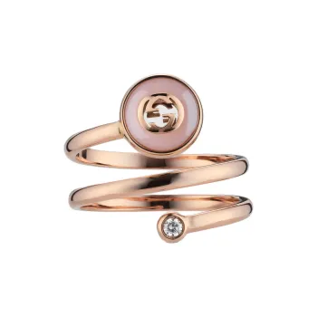 GUCCI Opal Rings Unisex Rose Gold
