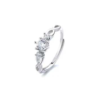 Lao Feng Xiang Natural Processed 999 Fine Silver Rings Women's