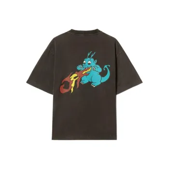 OFF WHITE SS24 T Shirt Loose Fit Men's Washed Gray