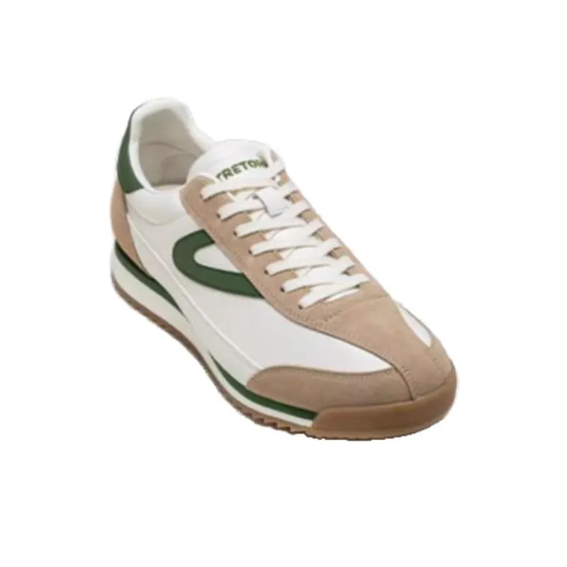 TRETORN Rawlins L Low-Top Casual Shoes Unisex White Light Brown Green-1