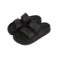 Black[Minimalist Style Solid Color Double Strap]