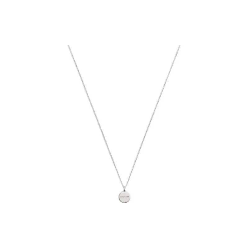 COACH Brass Plated Necklaces Women's Silver-0