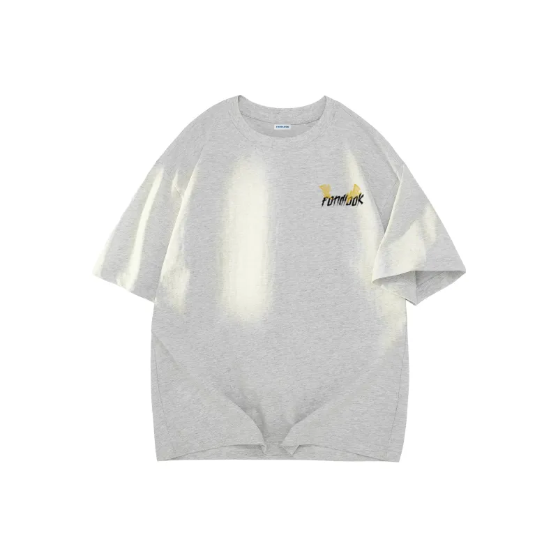 FONDLOOK T Shirt Unisex White Heather Gray-15