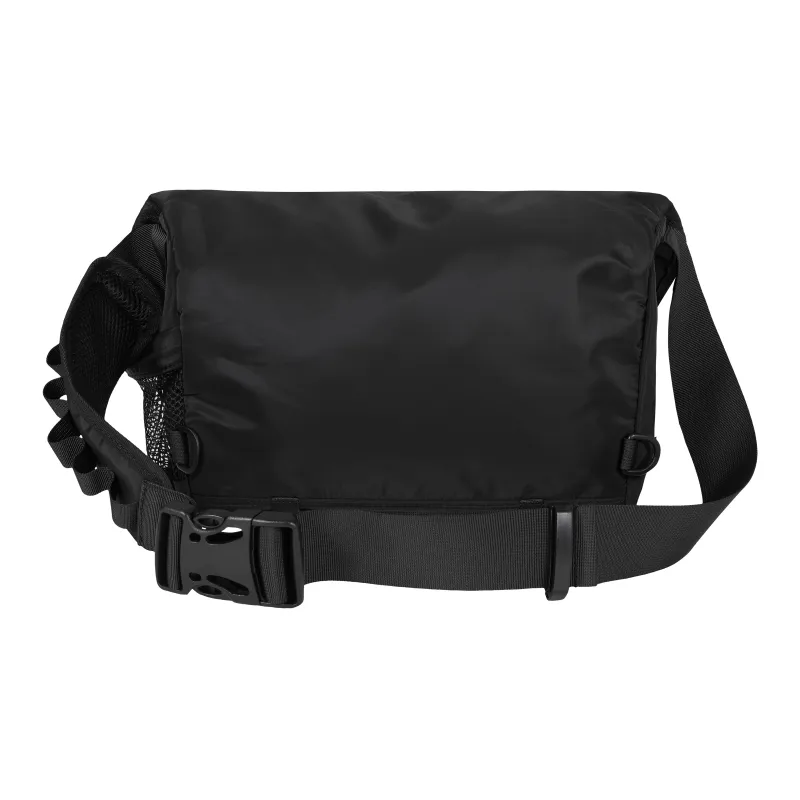 KONADCT Nylon Messenger Bag, Crossbody Bag Small Size Unisex Black-4