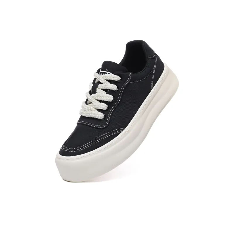 CEDAR HAN Breathable Lightweight Cushioning Low Top Canvas Shoes Men's Black-1