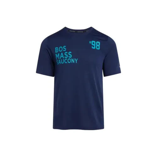 Saucony Stopwatch Graphic T Shirts Men Purple