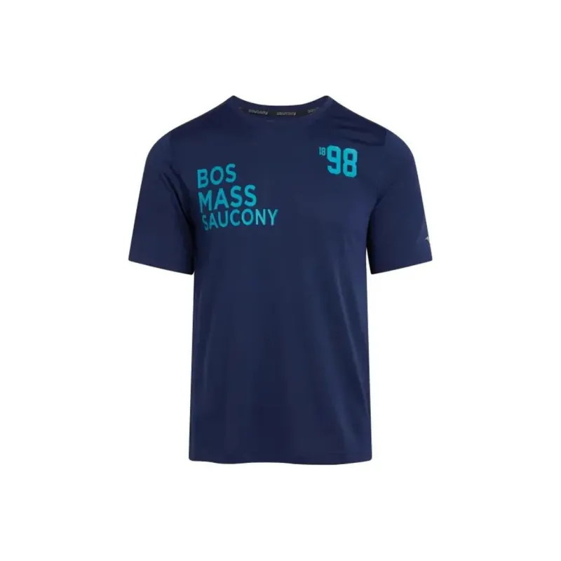 Saucony Stopwatch Graphic T Shirts Men Purple-0