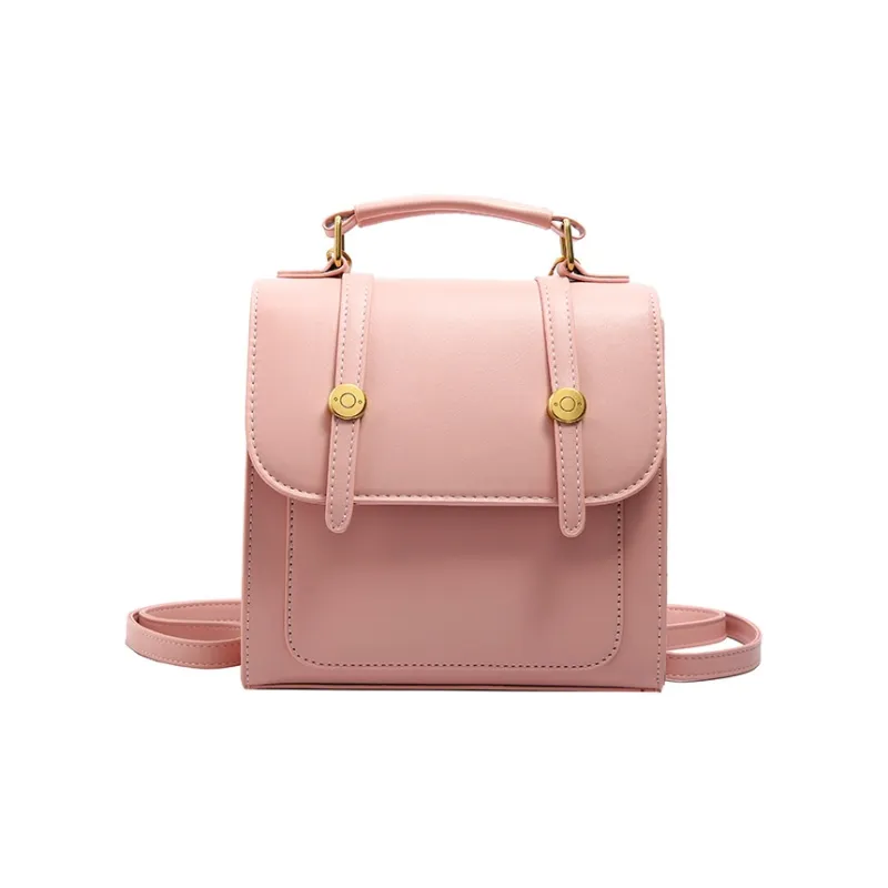 Yalu PU Crossbody Handheld Backpack, One Shoulder Backpack Women's Ecru/Silver/Black/Coffee/Pink-28