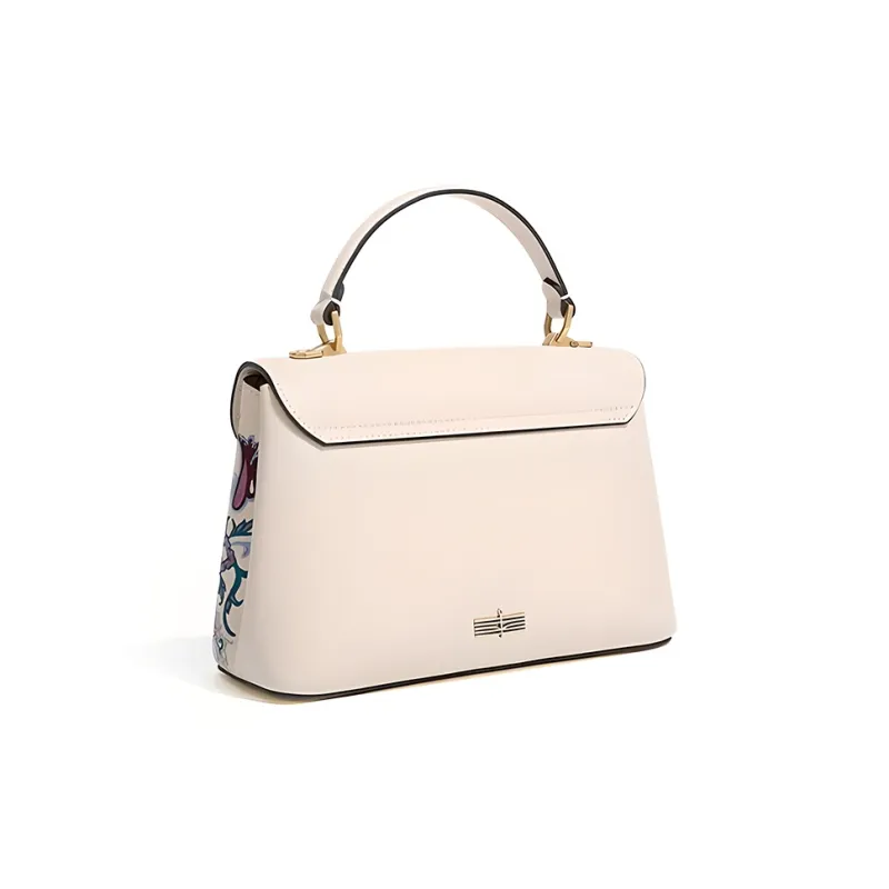 Forever Lucky Cow Leather One Shoulder Handbags Women's Moon White Amber-2