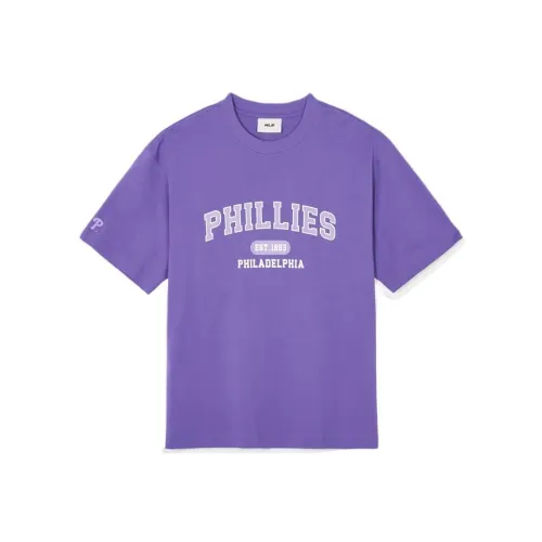 MLB Drop Shoulder Sleeve T Shirt Men's Purple