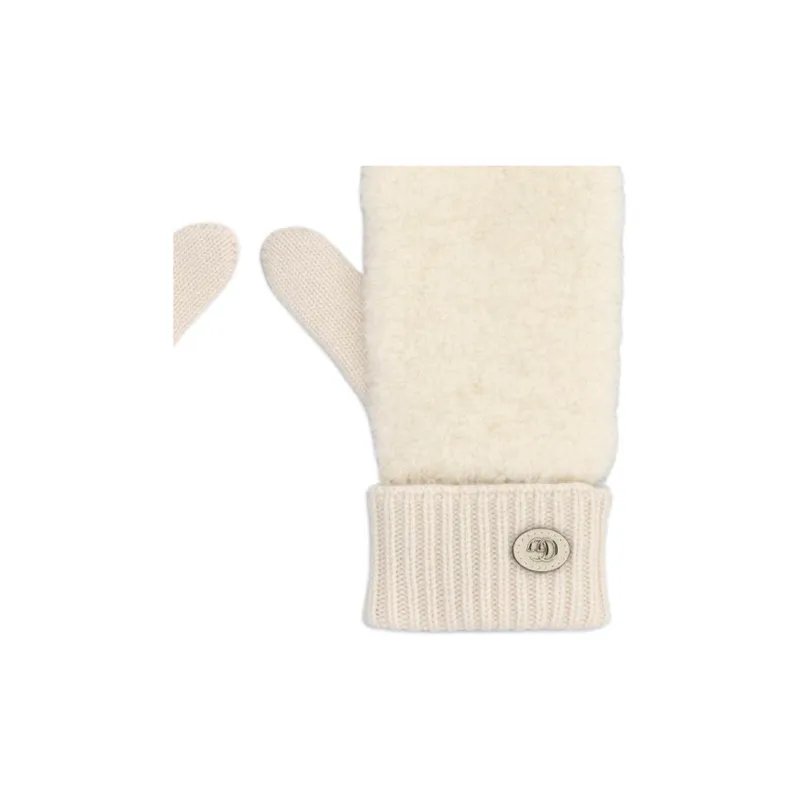 GUCCI   Knit Gloves Women's White-2