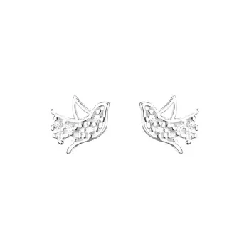 Happy Tide S999 Fine Silver Stud Earrings Women's