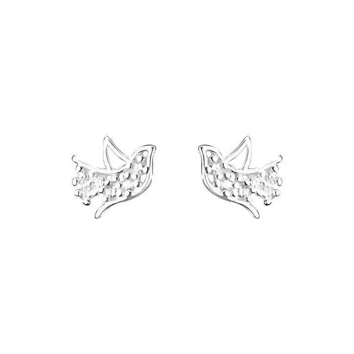 Happy Tide S999 Fine Silver Stud Earrings Women's-0