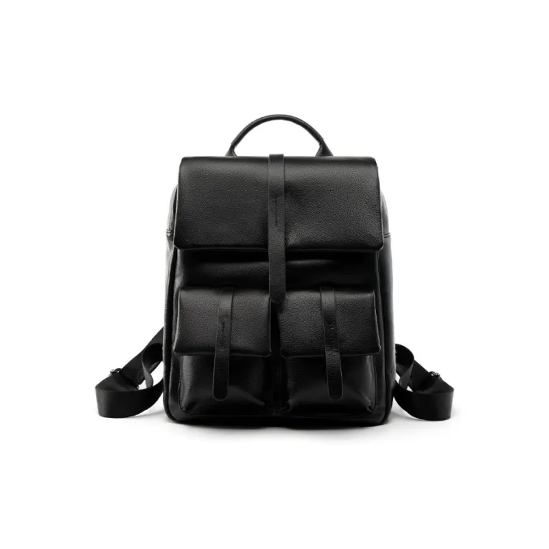VANDEE Cow Leather Backpack Women's Black-0