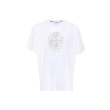 STONE ISLAND Compass print Cotton T shirt