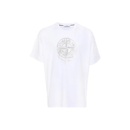 STONE ISLAND Compass print Cotton T shirt