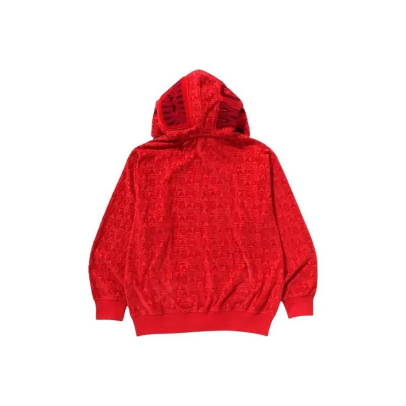Bape Lux Sport Pattern Shark Relaxed Fit Full Zip Hoodie-6