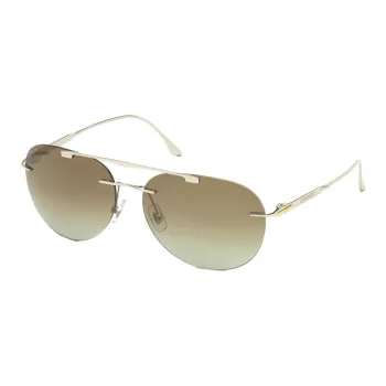 LONGINES Aviator Sunglasses Men's Palladium Gold
