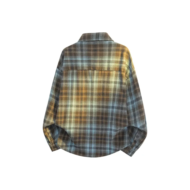 YATSI Shirt Unisex Black White Plaid-3