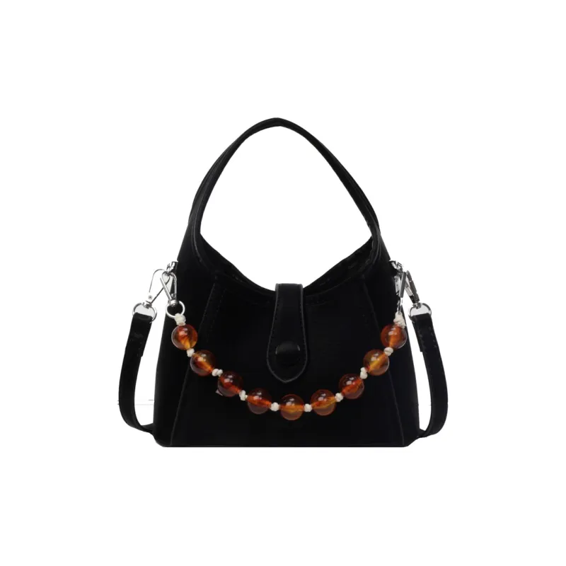 Yalu PU Shoulder Bag, Crossbody Bag, Handbag Women's Black/Ecru/Pink/Silver-1