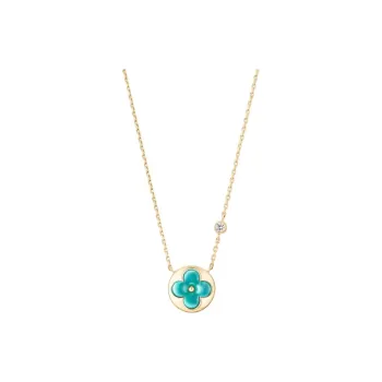 LOUIS VUITTON Color Blossom Bb Sun Pendant Yellow Gold Amazonite And Diamond