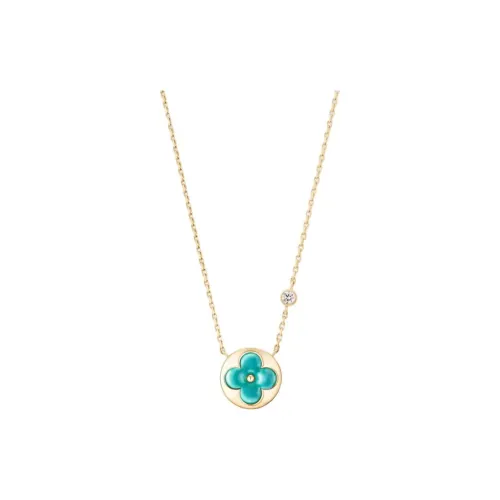 LOUIS VUITTON Color Blossom Bb Sun Pendant Yellow Gold Amazonite And Diamond