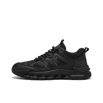 Binary Wear resistant Lightweight Breathable And Non slip. Low Top Casual Shoes Men's Black
