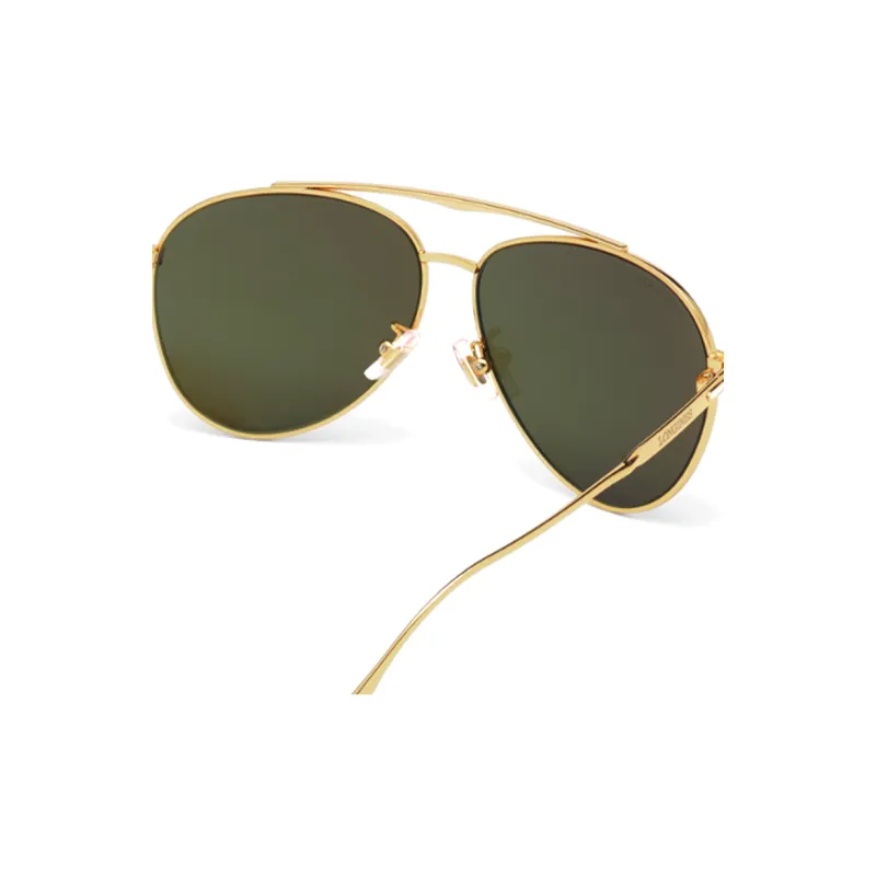 LONGINES Gold Plated Palladium Aviator Sunglasses Men's Gold-2
