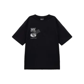 Boy London Drop Shoulder Sleeve T Shirt Unisex Black