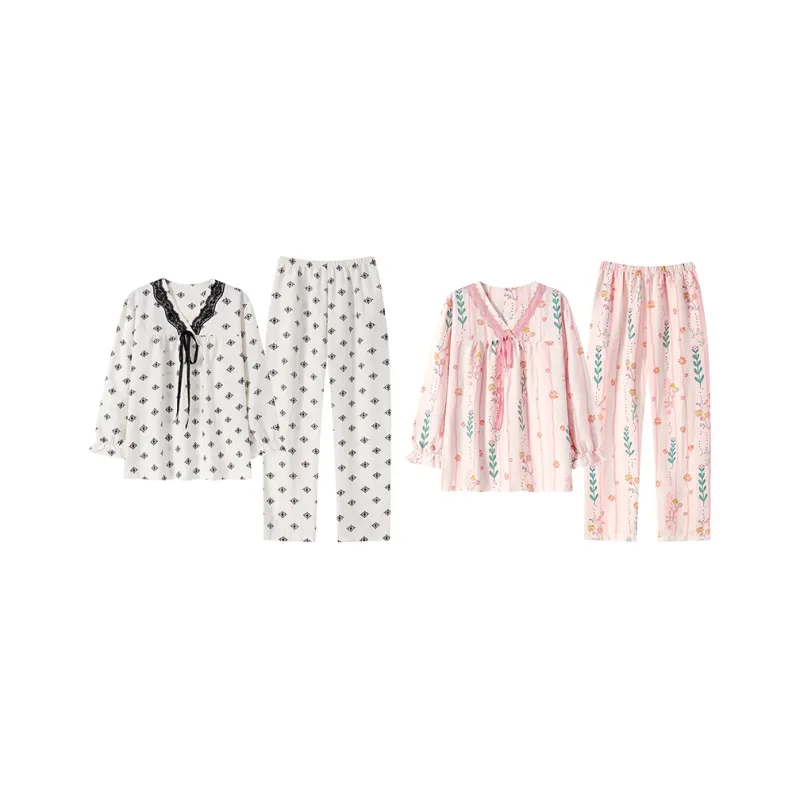 Herbal Primer Pajama Set Women's Combo Set-38