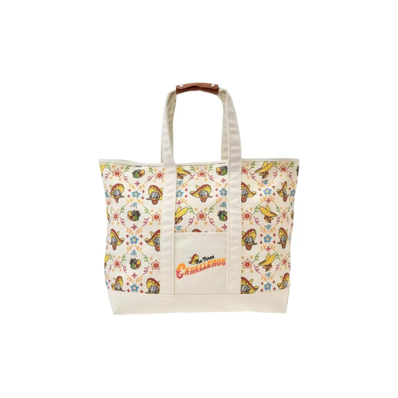 Disney Cotton Tote Bag Shopping Bag Handbag Shoulder Bag Women's Brown-0