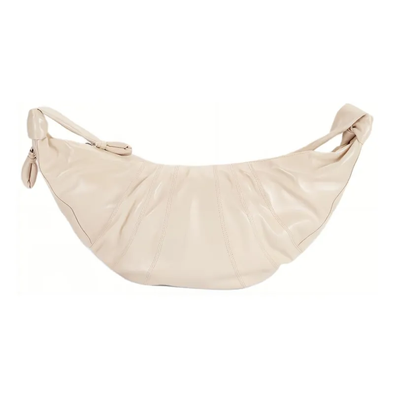 Lemaire Croissant Series Cotton Croissant Bag Shoulder Bag Large Size Women's Plaster-0