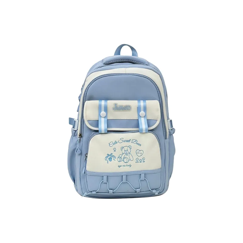 Deli Bear Polyester Backpack Regular Unisex Pink/Yellow/Blue/Black/Red-11