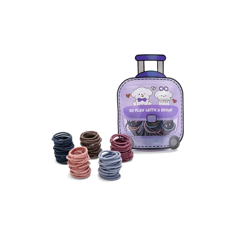 ROYALSASA Rubber Band Iron Box Hair Tie Kids'-5