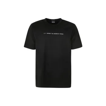 C.P.Company Metropolis Series Mercerized Jersey Graphic Face T-shirt T-Shirt Men's Black