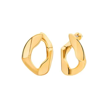 MICHAEL KORS 14K Gold Plated Brass Earrings Unisex Gold