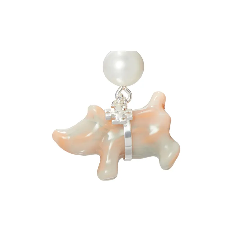 TORY BURCH Brass Earrings Women's Light Pink-2