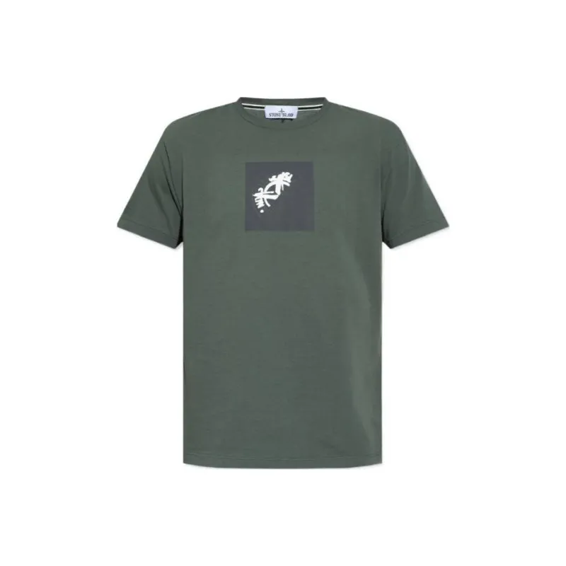 STONE ISLAND Logo Printed Crewneck T Shirt-0
