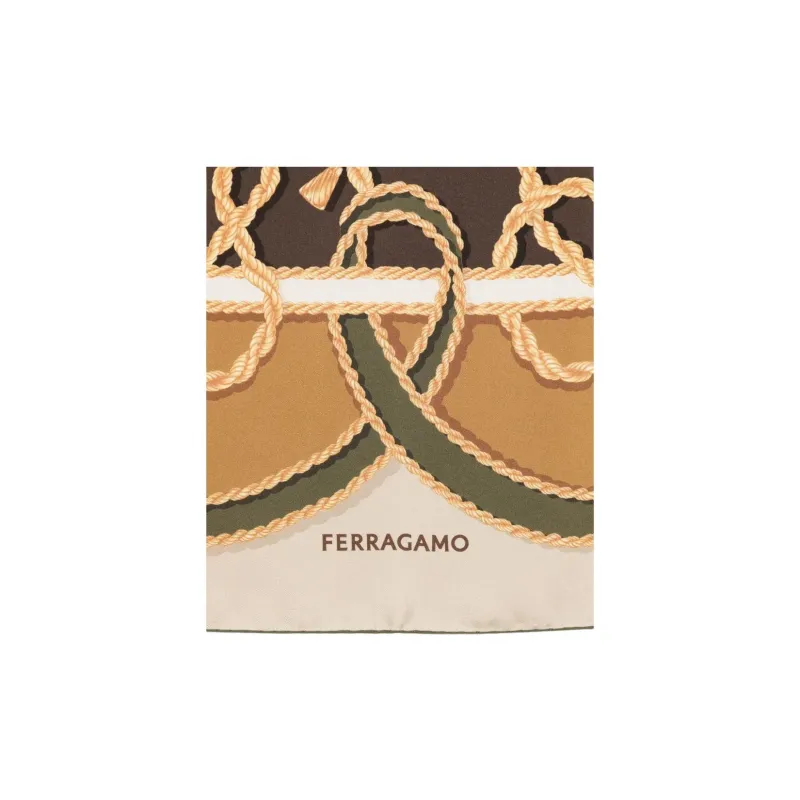Ferragamo Rope Chain print Scarf-1