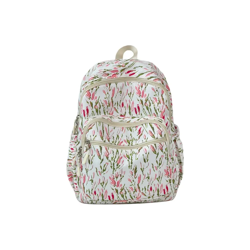 LUVISTRUE Nylon Backpack Regular Women's Green/Blue/Pink-11